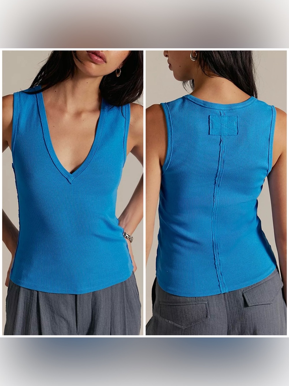 NWT Free People We The Free Neria Tank - Swedish blue - XS, S, M, L, XL